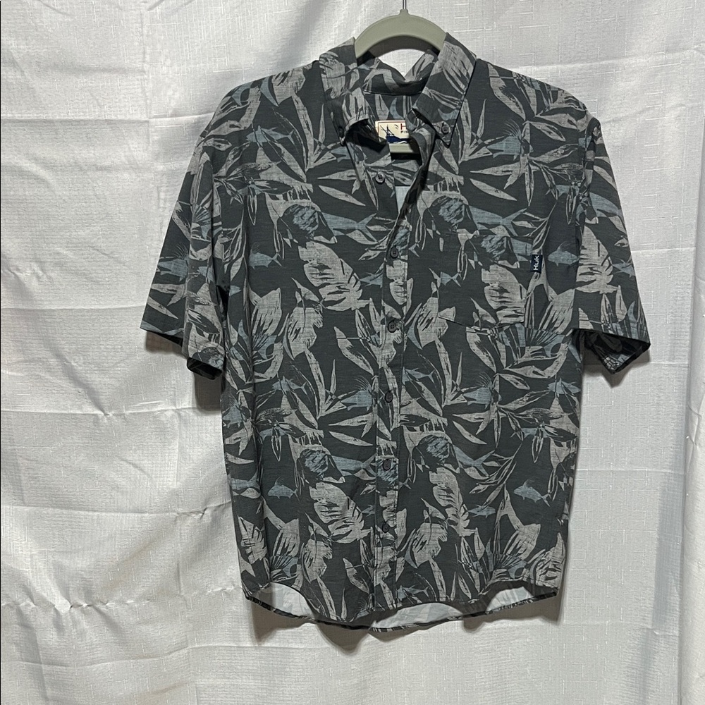Huk Fishing KC Kona Button-Down EUC